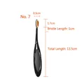 Pinceau maquillage ovale taille 7 avec poils denses et manche noir élégant - Pinceau plat moyen n° 7