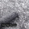 Dark grey dreamy fiber flower wrapping paper with textured fiber detail in 50x70cm size - Dark Gray