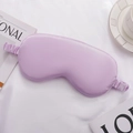 Elegant lavender faux silk sleep eye mask with elastic strap for comfort and relaxation - Lavender