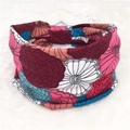 Bohemian style elastic sports headband featuring a vibrant colorful floral print design - 74