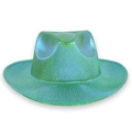 Cappello da cowboy olografico sfumato verde e blu con finitura metallica - Verde