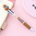 Penna a sfera multicolore creativa Capybara con topper 3D per ufficio e scuola - Capibara Che Tiene Un Pesce
