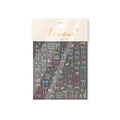 Stickers à ongles mignons nœuds et étoiles macaron avec finition mate et tons pastels - Nœud Étoile Coloré Givré (TO 4875)