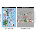 Christmas Santa and Snowman PVC static window stickers set with Merry Christmas text design - HM92050ds (Santa Claus/Static Cling) / 30x90cm x 2PCS