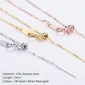 Adjustable 316L stainless steel anklets in gold, silver, and rose gold finishes - Steel / Silver Universal Chain