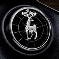 Sparkling silver deer car vent clip with clear crystals and elegant metallic finish - [Silver] Sika Deer