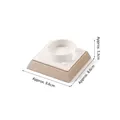 Square champagne gold jewelry display stand for bracelets with 8.6cm size specs - Beveled Square Bracelet Holder (White & Champagne)