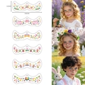 Easter facial tattoo stickers set with rabbits and eggs designs, size 15x5.2cm - Easter Freckle Stickers Set (QB043-048)