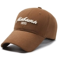 Berretto da baseball marrone con ricamo Alabama 1895 in twill di cotone premium - Caffè