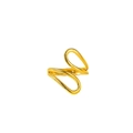 Minimalist gold-plated geometric waterdrop cross open ring for women stylish jewelry - Hollow Cross Style (XKR0162) / Gold