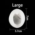 Large 3D owl silicone mold with scale texture, 7cm height for DIY plaster and candles - Large / Clear