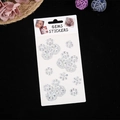Adesivi di gemme bianche iridescenti con strass a goccia e tondi per viso e corpo decor - Fiori a Cuore Bianchi