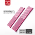 Roze metalen verzorgingsset voor honden en katten inclusief kleine en grote maten - Klein / Gelakt Roze