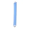 Light blue velvet heatless hair curler with elastic straps and hooks for hair styling - 1 Piece / Blue