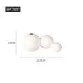 White ceramic cloud bubble vase in matte finish, length 21.5cm, Nordic minimalist style - Matte Bubble Vase C-1522 / 9.3x21.5cm