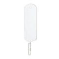 Specchio per trucco pieghevole bianco portatile con maniglia e catenella metallica a sfere - Modello TD-070 / Bianco