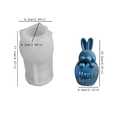 Easter bunny silicone mold with egg shape design for DIY scented candles and gypsum crafts - Happy Easter Eggshell Rabbit