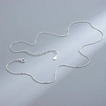 Verstelbare S925 sterling zilveren Venetiaanse schakelketting in glanzend zilver - Venetiaanse Schakel 40+5cm / Zilver