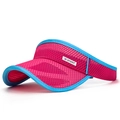 Visiera in mesh rosso rosa e blu chiaro con etichetta SPORT per sport all'aperto - Regolabile / Rosa Rosso