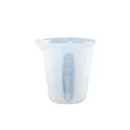 Macro view of 100ml silicone measuring cup showing precise scales and pouring spout - 100ml / Small