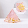 Rosa Kristall Pyramide Harz Orgon Energie Generator Chakra Heilstein Deko Geschenk - Rosenquarz