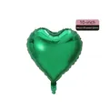 10 inch heart-shaped emerald green aluminum film balloon with metallic finish - 10-inch Heart Green