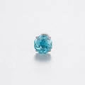 Single 6mm blue millennium rose cut zircon earring with titanium steel screw back - Single Piece / Aqua