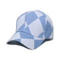 Casquette de baseball à damier bleu et blanc avec une visière courbée classique - M (56-58cm) / Carreaux de Losange Bleu et Blanc (C)