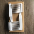 Barber fade comb set in white plastic finish for professional hair styling and clipping - Model B White 2Pcs Kraft Box