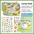 Corner Park scenery sticker set with PET material and various cute animal patterns - Corner Park (Series 2)