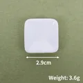 Mini piatto quadrato bianco in resina per casa delle bambole fai da te, 2,9cm 3,6g - N. 8 (2.9cm) / Bianco