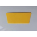Bright yellow manual scraper tool for applying self-adhesive PVC sofa protectors - Squeegee Scraper