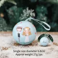Light blue tinplate candy ball with romantic couple illustration and Only You text - Blue Love-Only You