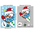 Tabella taglie adesivo natalizio pupazzo di neve con decalcomanie statiche 20x30cm - BQ301 Pupazzo di neve di Natale