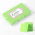 Salviette per unghie verdi goffrate, panni in cotone 5x5cm per pulizia manicure - 5x5cm/300 Pz / Verde