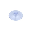 Ventosa de PVC transparente con ranura central para superficies lisas de vidrio - Ventosa de Cabeza de Champiñón / 2.5cm