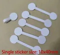 White barbell shape jewelry price tags in 10x40mm size for retail label pricing - 006 White Round (10x40mm) / 100 Pcs/Pack