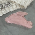 Cute pink dolphin hair claw clip with glossy finish for creative hairstyles for women - Pink Dolphin - Large