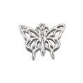 Pendentif papillon évidé en argent avec éclat métallique pour création de bijoux DIY - Style 03-Papillon Ajouré / Argent