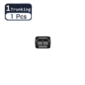Single black desktop cable organizer clip for wire management and USB cable fixing - 1 Hole / Black