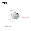 Detailed view of silver irregular faceted bead with 10mm x 9mm dimensions and 2.0mm hole - VZ454 Platinum