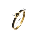 163 Gold And Black Four-leaf Clover Bracelet