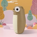 Borracce portatili per cani a forma di pinguino in kaki e beige per viaggi e uscite - 250ML / Bianco Sporco