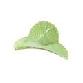 Pinza per capelli a conchiglia verde chiaro con motivo marmoreo e finitura lucida - Confezione sfusa / 10.5cm / Verde