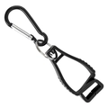 Multifunctional black glove clip with carabiner for outdoor work and safety gear - Black