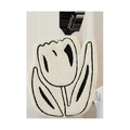 Absorbent white coral fleece cat shaped hand towel with cute tulip flower pattern - Tulip