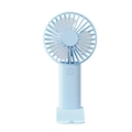 Portable light blue handheld mini fan with detachable desk base for personal cooling - Blue (GS-02 Style)