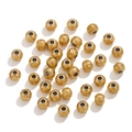 Perline in acciaio inossidabile oro satinato con texture sabbiata per gioielli fai-da-te - Smerigliato-Oro-5mm