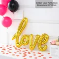 Golden foil Love letter balloon for wedding decor, size 65x108cm with metallic finish - Cursive LOVE Script Gold (2PCS)