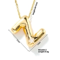 Polished gold bubble letter Z pendant necklace with star detail for women - Letter Z Style (N01069-Z)